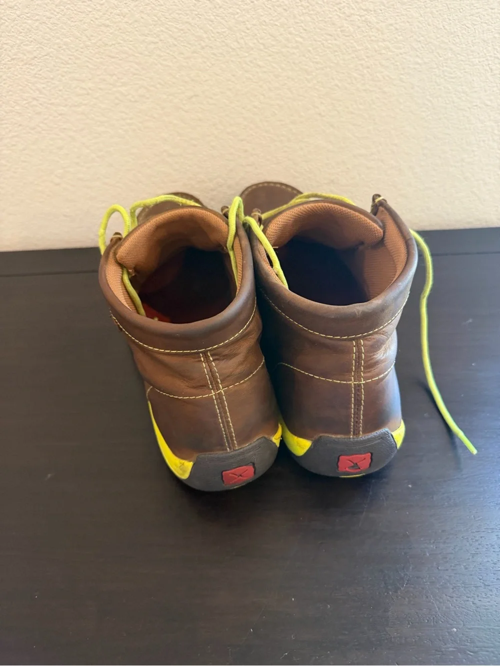 Twisted X Work Chukka Steel Toe Driving Mocks W/ Distressed Saddle Leather